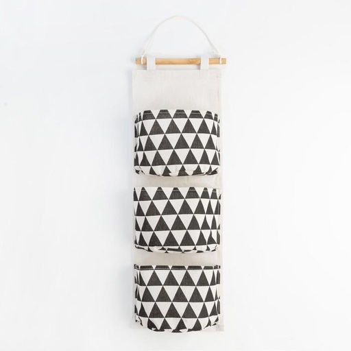 Кармашек текстильный Треугольники 3 отделения 58х202 см - Доляна фото 2