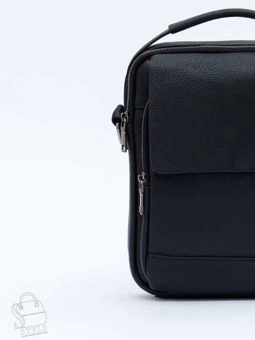 Сумка мужская кожаная 9747H black Heanbag