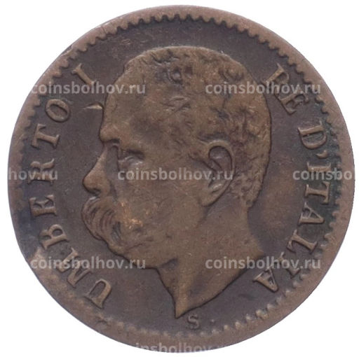 Монета 1 чентезимо 1895 года Италия