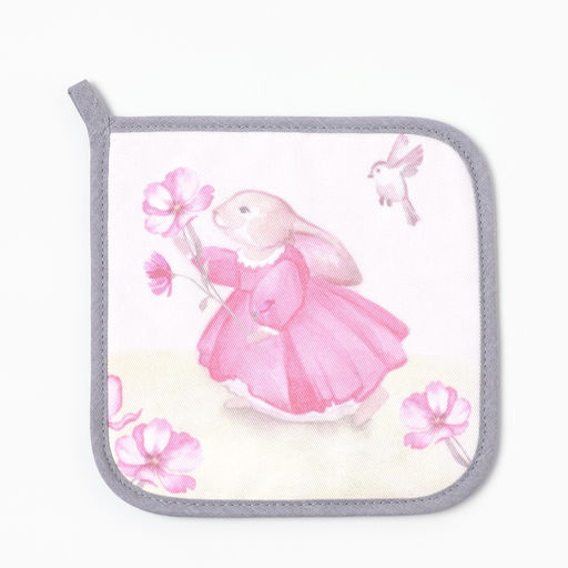 Набор кухонный «Этель. Кролик»: прихватка 19×19 см, полотенце 35×60 см, вафля