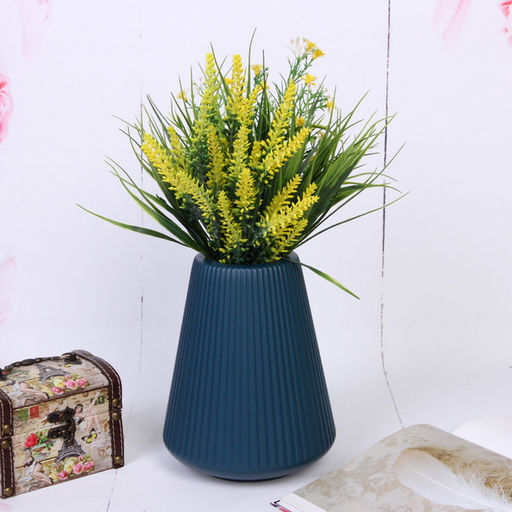 Цена за 2 шт. Ваза из пластика "Аделин" 15*20см цвет морская волна