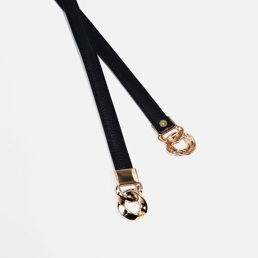 Ремень женский, ширина 1 см, пряжка металл, цвет чёрный - Simaland фото 2