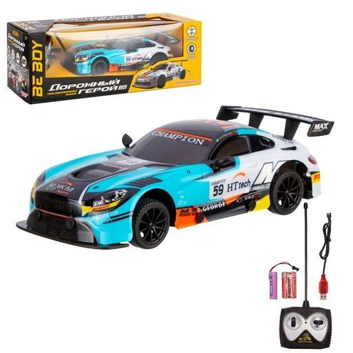 Р/У на аккумул. BeBoy (1:24) "Спортивная" (IT109693) резиновые покрышки, ударопрочный корпус, в коробке 30,5*12,5*11см