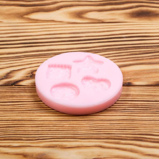 Молд силикон "Печеньки" 2,2 х 2,2 см МИКС