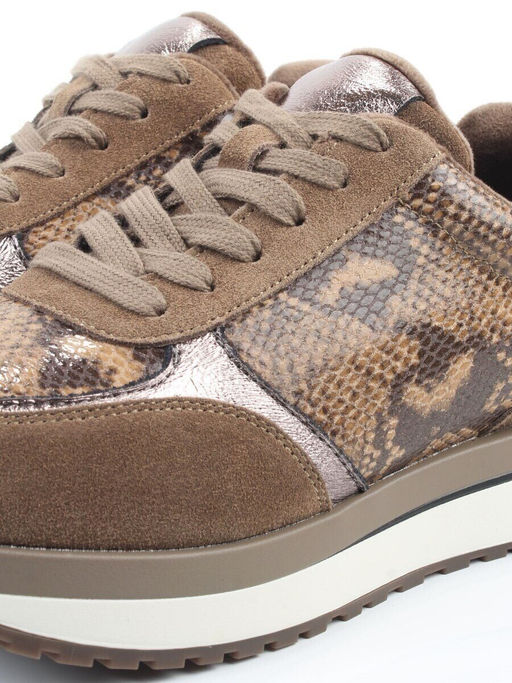 04-PCML20-3 KHAKI Кроссовки демисезонные женские (натуральная замша, натуральная кожа, текстиль) - Алиса фото 3