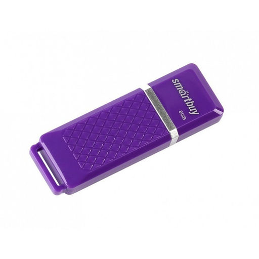 Флешка Smartbuy Quartz series Violet, 8 Гб, USB 2.0, чтение до 25 Мб/с, запись до 15 Мб/с, фиолетовая