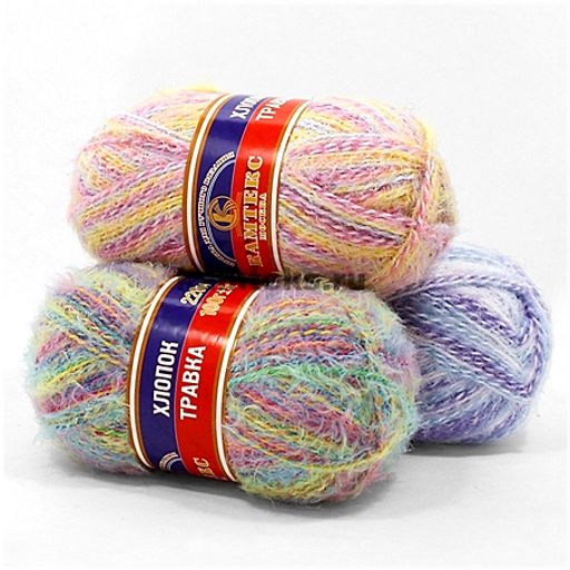 Цена за 5 мотков пряжи ХЛОПОК ТРАВКА (500)