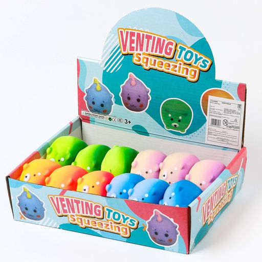 Цена за 12 шт. Антистресс игрушка «Собачка», мялка с пастой, МИКС