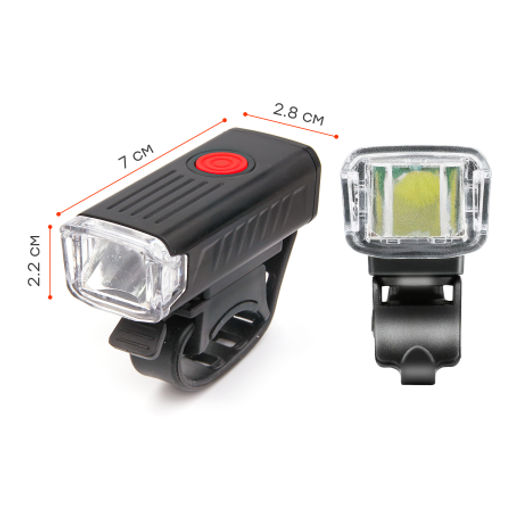 Фонарь передний COMIRON FR21 корпус: ABS; свет: XPG LED, 400lm; аккумулятор 700 mAh, USB, влагозащищённый. /уп 125/500/ - Галеонтрейд фото 3