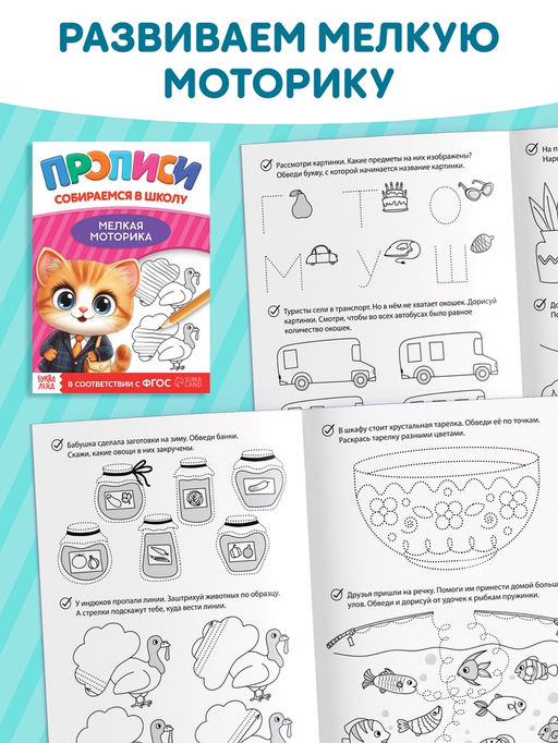 Набор книг "Прописи для малышей и дошкольников "Собираемся в школу", 10 книг.