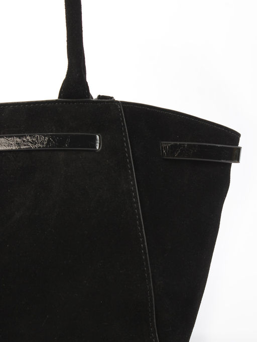 LACCOMA сумка Y2373F-черный натуральная замша, натуральная кожа полиэстер  фото 5