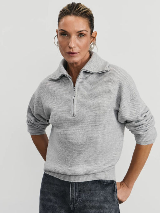 Джемпер на молнии с отложным воротником / Zarina