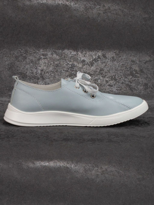 03-PDD90-4 GRAY/BLUE Полуботинки женские (натуральная кожа) - No name фото 9
