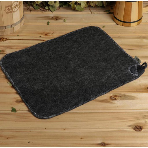 Набор для бани «Лётчик», 3 предмета: шапка, коврик, рукавица, шерсть 30%, полиэфир 70%, серый, «Добропаровъ»