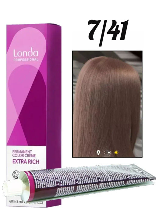 Стойкая краска 7/41 блонд медно-пепельный LondaColor