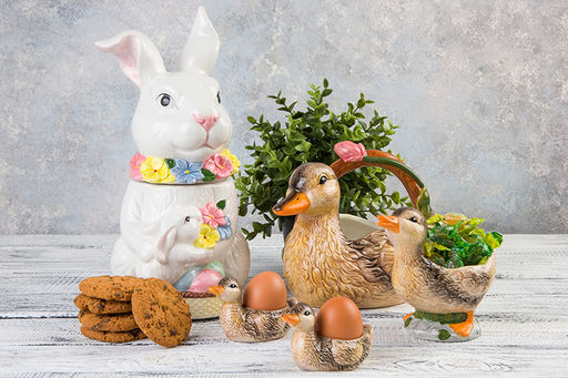 Салфетница с вазочкой под зубочистки 15*12*10 см "Уточка"