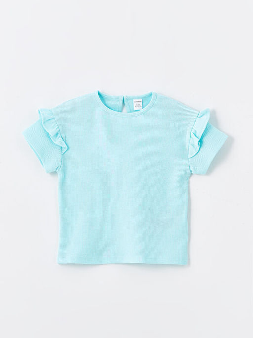 Bisiklet Yaka K?sa Kollu Bask?l? K?z Bebek Ti??rt 2li - Waikiki фото 2