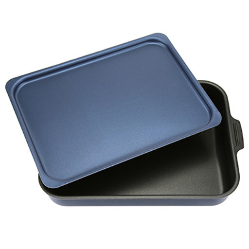 Azure Противень с антипригарным покрытием 35х27см Сатин, h6,3см, s0,9см, алюминиевая крышка (Россия) - Домашняя мода фото 2