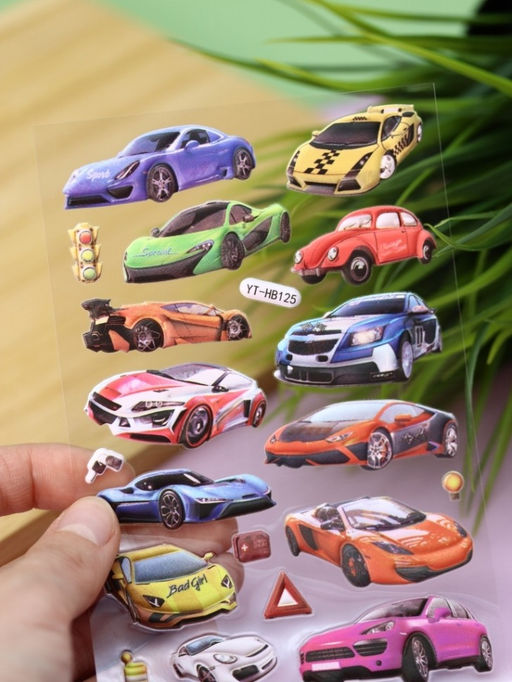 Наклейки объемные "Sports car" (9*22,5 см)