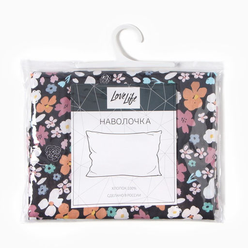 Наволочка LoveLife Цветочное поле 50*70см, 100% хлопок, сатин, 125г/м  фото 3