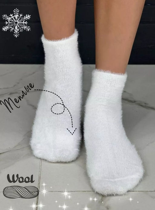 BK972 Носки, 5 пар (шерсть норки) БЕЛЫЙ