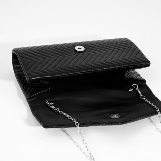 Сумка-клатч на клапане, цвет чёрный - Simaland фото 6