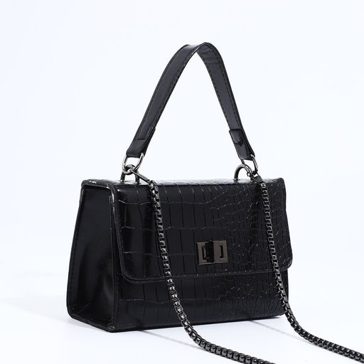 Сумка-мессенджер на застёжке, цвет чёрный - Simaland фото 5