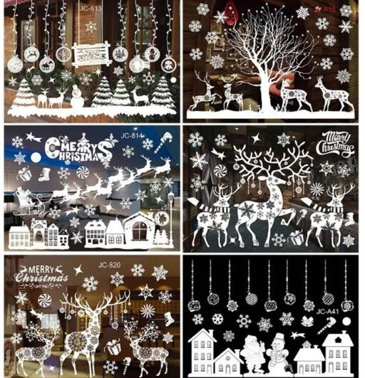 Рождественские рулонные наклейки на стекло 50х70см - Family фото 3