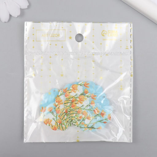 Цена за 4 шт. Декор для творчества акрил Жёлтые тюльпаны, 0.2?3.5?3.9 см