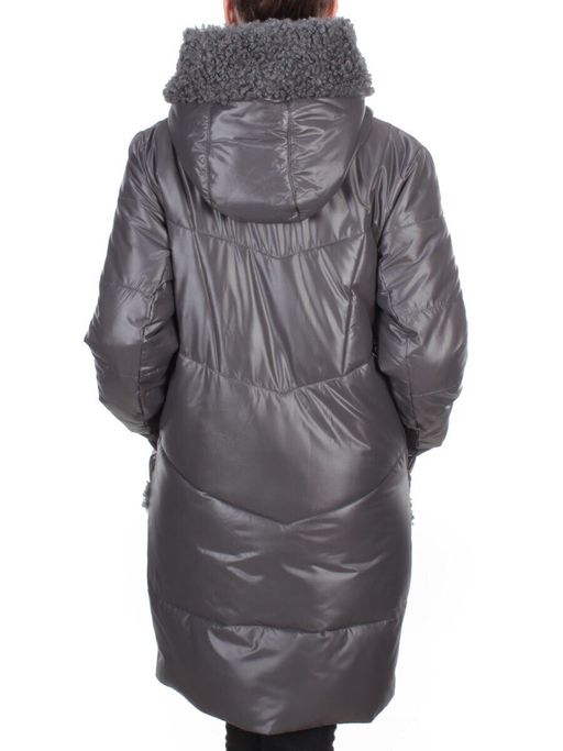 21-985 DARK GRAY Пальто зимнее женское AIKESDFRS (200 гр. холлофайбера) - Fashion фото 5