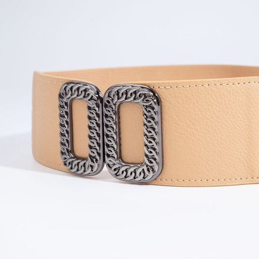 Ремень женский, ширина 6 см, пряжка металл, цвет бежевый - Simaland фото 2