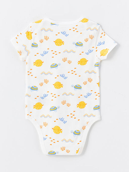 Bisiklet Yaka Bask?l? Erkek Bebek ??t??tl? Body 2li - Waikiki фото 3