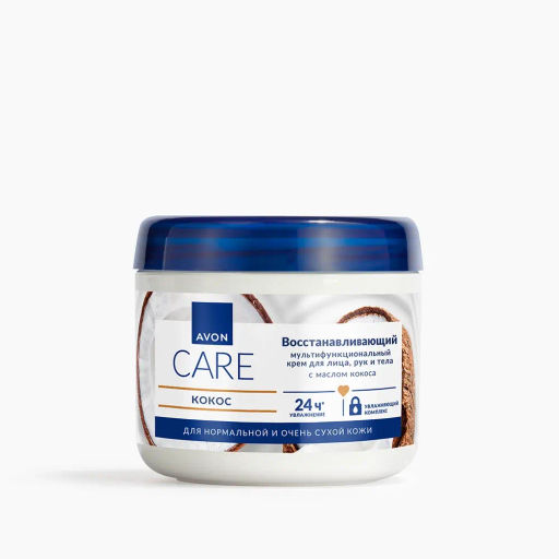 Восстанавливающий мультифункциональный крем для лица, рук и тела с маслом кокоса, 400 мл - Avon фото 3