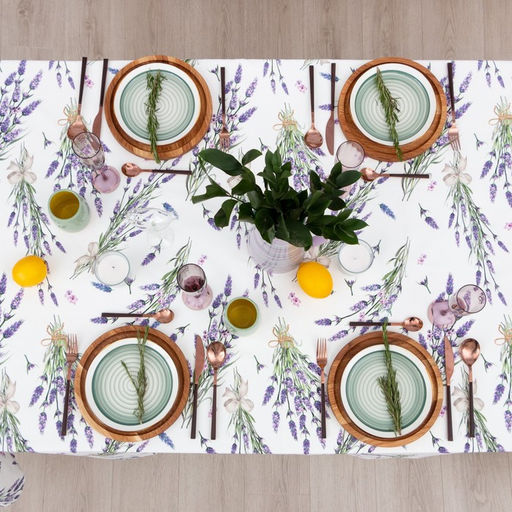 Скатерть Этель Lavender, 149?250 см, 100% хлопок, саржа 190 г/м?