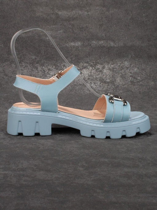 08-PEY182-5 LIGHT BLUE Босоножки женские (натуральная кожа)