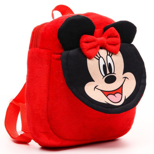 Рюкзак детский для девочки, плюшевый на молнии, с карманом, 19?22 см, Минни Маус - Disney фото 5