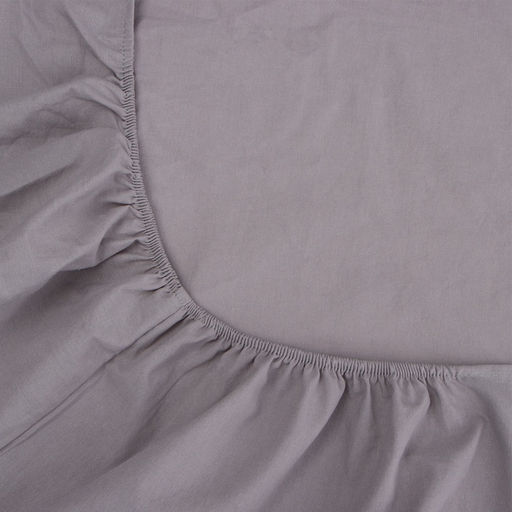 Простыня на резинке 1.5-спальная SL Home Cotton, 140200+30 см, серая, жатый хлопок - Sima-land home фото 5