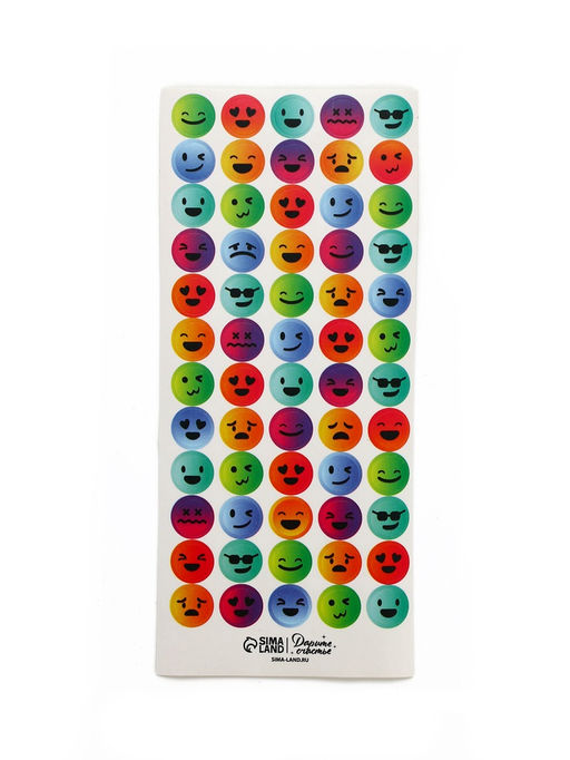 Цена за 3 шт. Наклейки детские оценки «Эмоции», 7×16 см, 10 листов