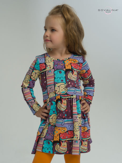 Платье Эля коты в горошек - Sovalina фото 28