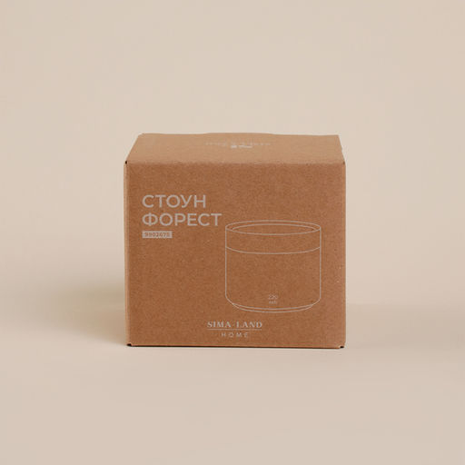 Банка для сыпучих продуктов SL Home «Стоун форест», 220 мл, 8.7×5.7 см, с крышкой, керамика, бежевая