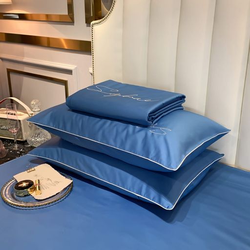 КПБ Mency однотонный с вышивкой MENO001 1.5 спальный