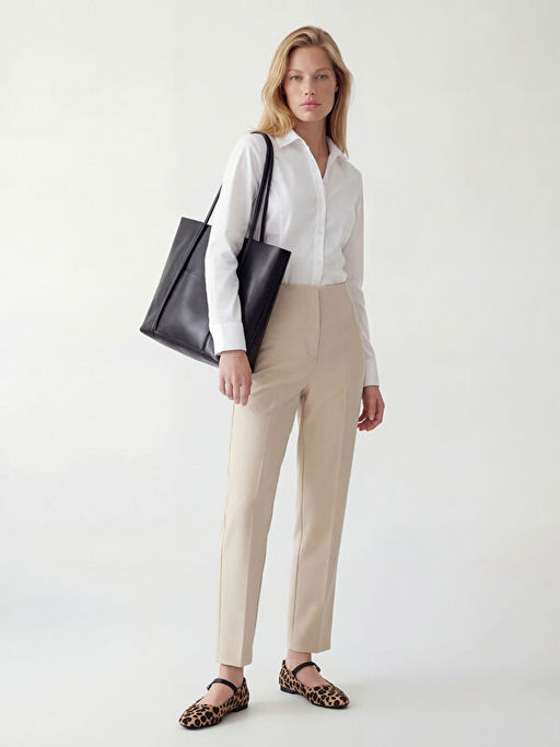 Beli Fermuarl? Dar Fit Kad?n Pantolon