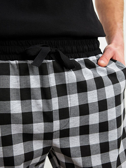 Standart Kal?p Ekose Erkek Pijama Alt