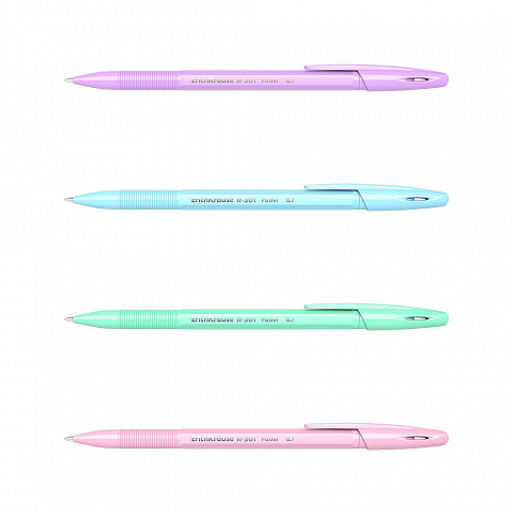 Цена за 50 шт. Ручка шариковая ErichKrause R-301 Stick Pastel 0.7, цвет чернил синий (в коробке по 50 шт.)