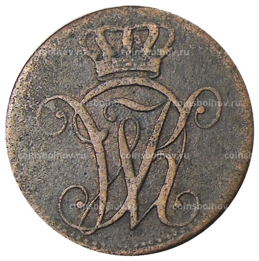 Монета 2 геллера 1818 года Германские государства Гессен-Кссель