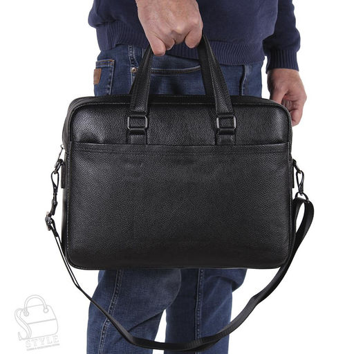 Портфель мужской кожаный 8272-8QH black Heanbag в Новосибирске