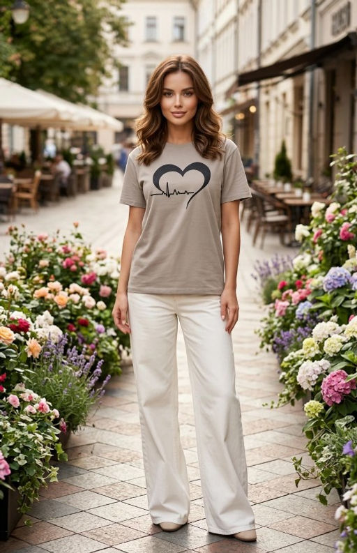 K13540 Футболка OVER SIZE (хлопок) ТМ_БЕЖЕВЫЙ