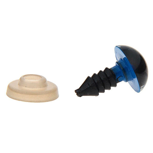 Глаза винтовые с заглушками, полупрозрачные, набор 4 шт., цвет голубой, размер 1 шт: 1,2 1,2 см - Школа талантов фото 2