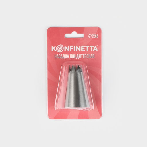 Насадка кондитерская KONFINETTA Открытая звезда, d=3 см, выход 1,2 см, нержавеющая сталь  фото 4