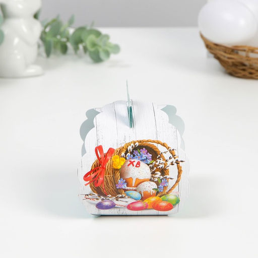 Цена за 10 шт. Коробочка подарочная для яйца «Кулич» на пасху, 25 × 30 см